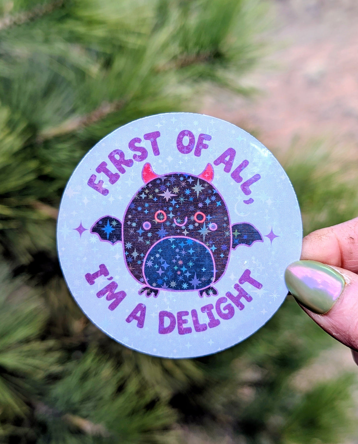 Gothic Bat Inspirational Feminist Vinyl Sticker