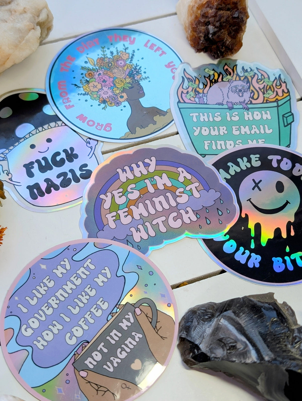 Rebellious Mushroom Vinyl Sticker