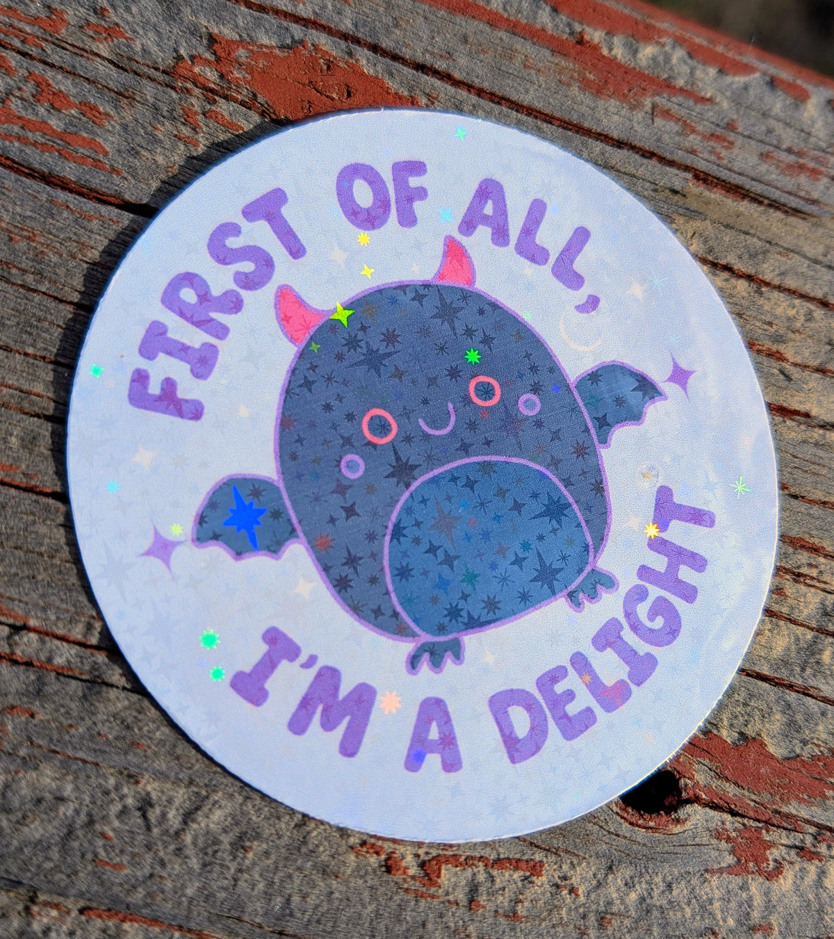 Gothic Bat Inspirational Feminist Vinyl Sticker