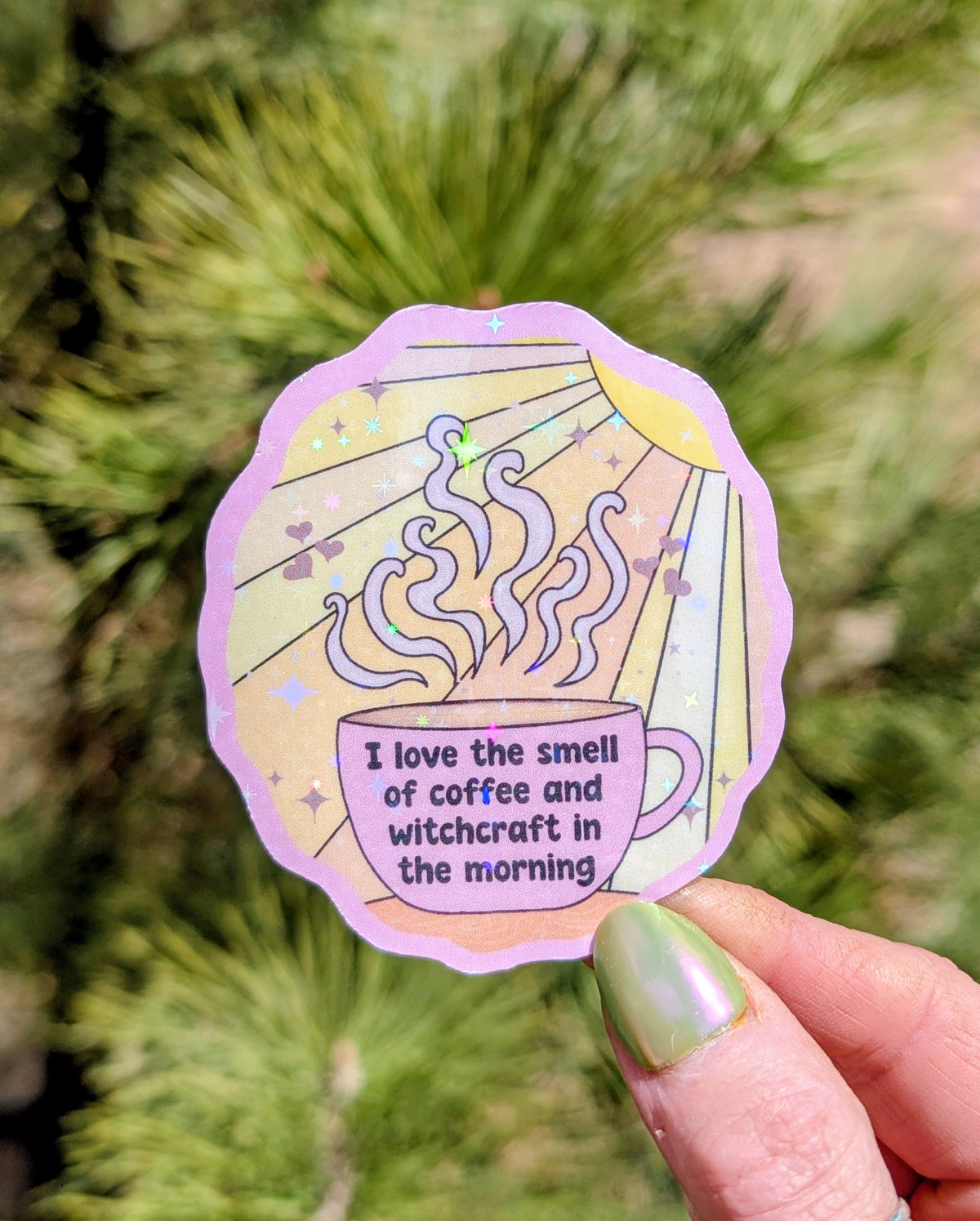 Coffee Lover Witch Inspirational Feminist Vinyl Sticker