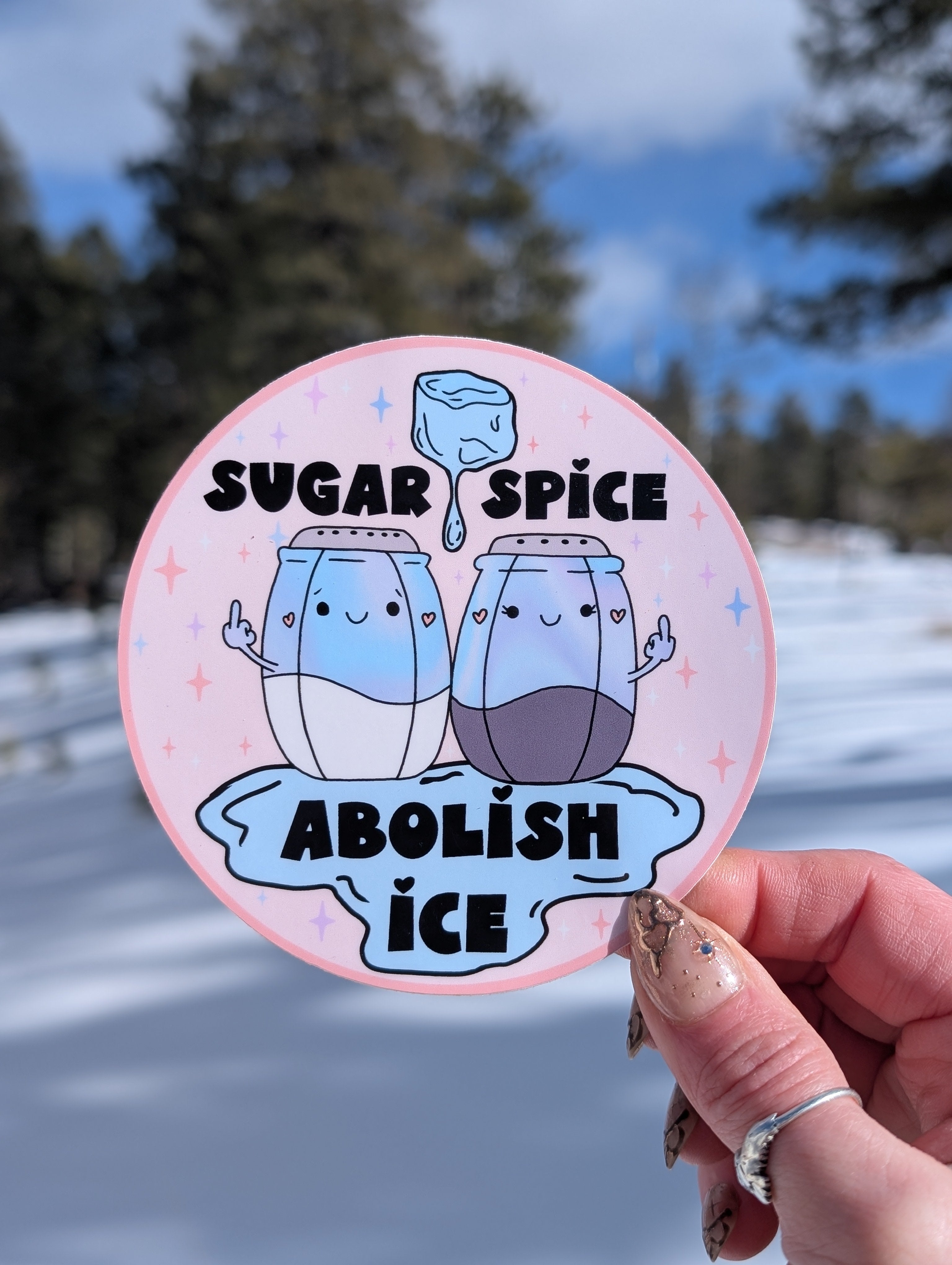 XL Abolish Ice, Smash the Patriarchy Inspirational Anti-fascist Vinyl Sticker
