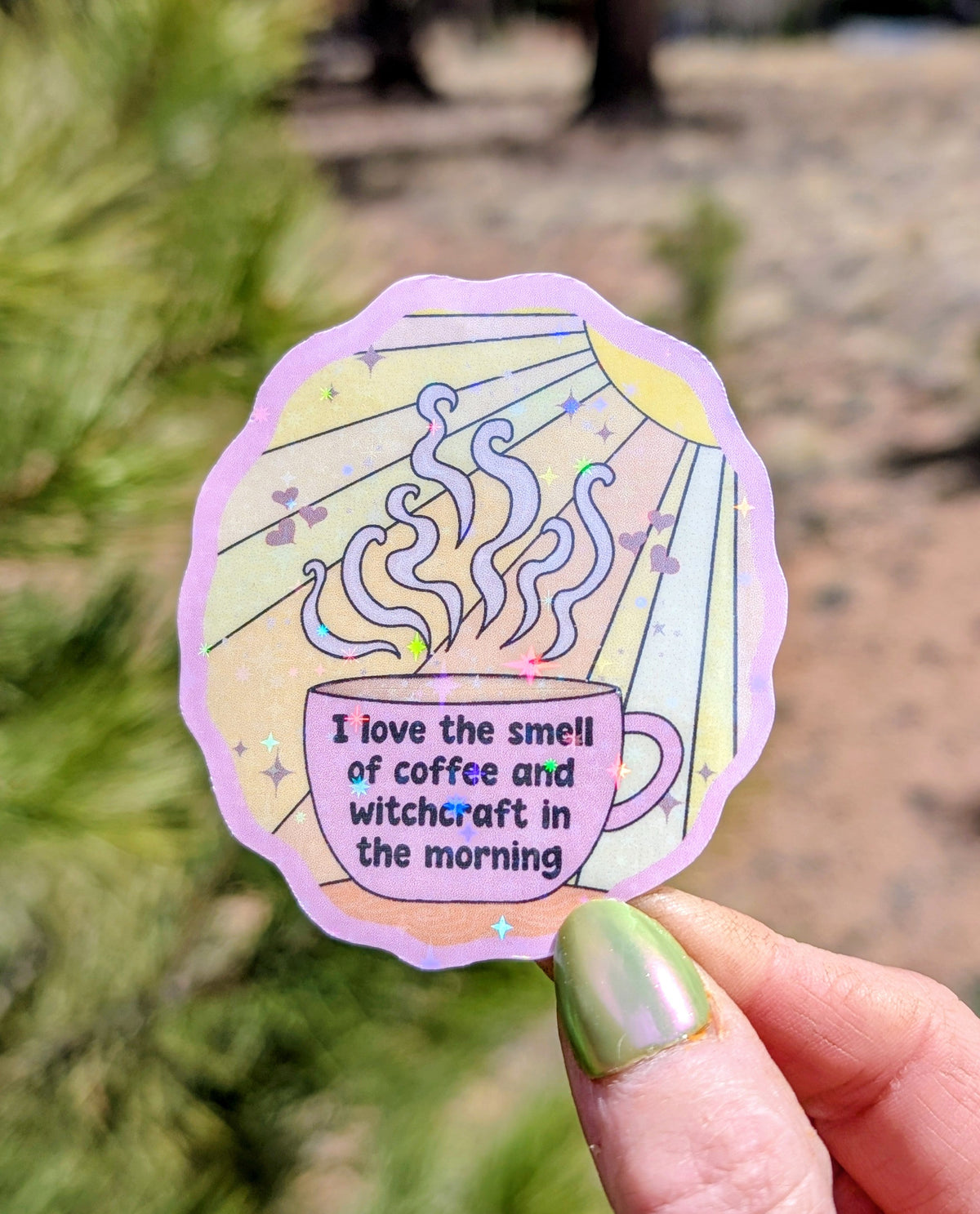 Coffee Lover Witch Inspirational Feminist Vinyl Sticker