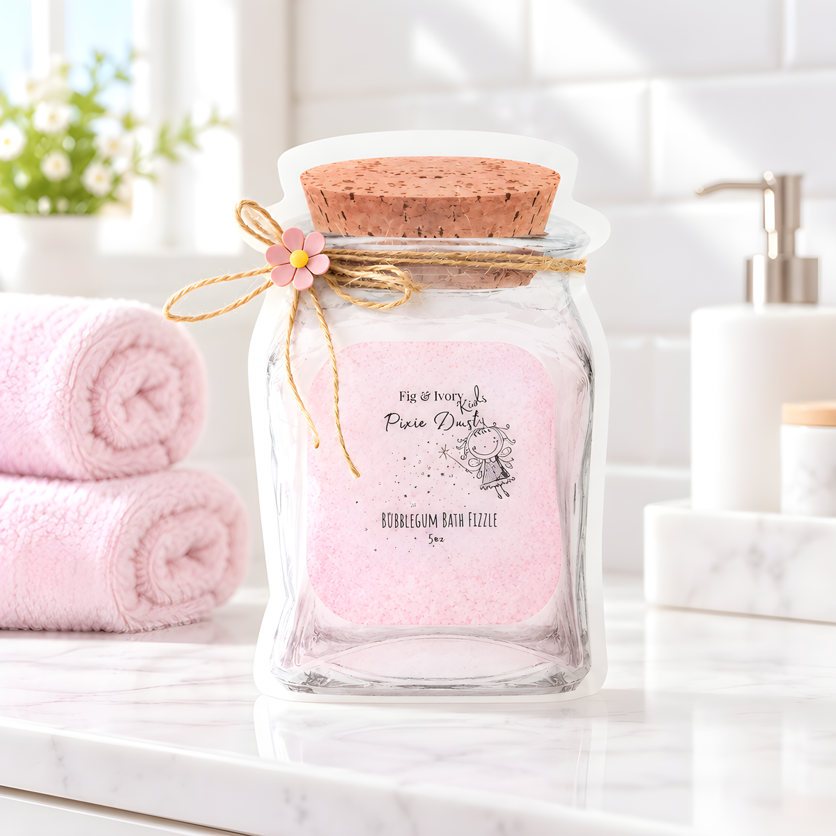 Pixie Dust-Bubblegum Bath Fizzle by Fig & Ivory Kids