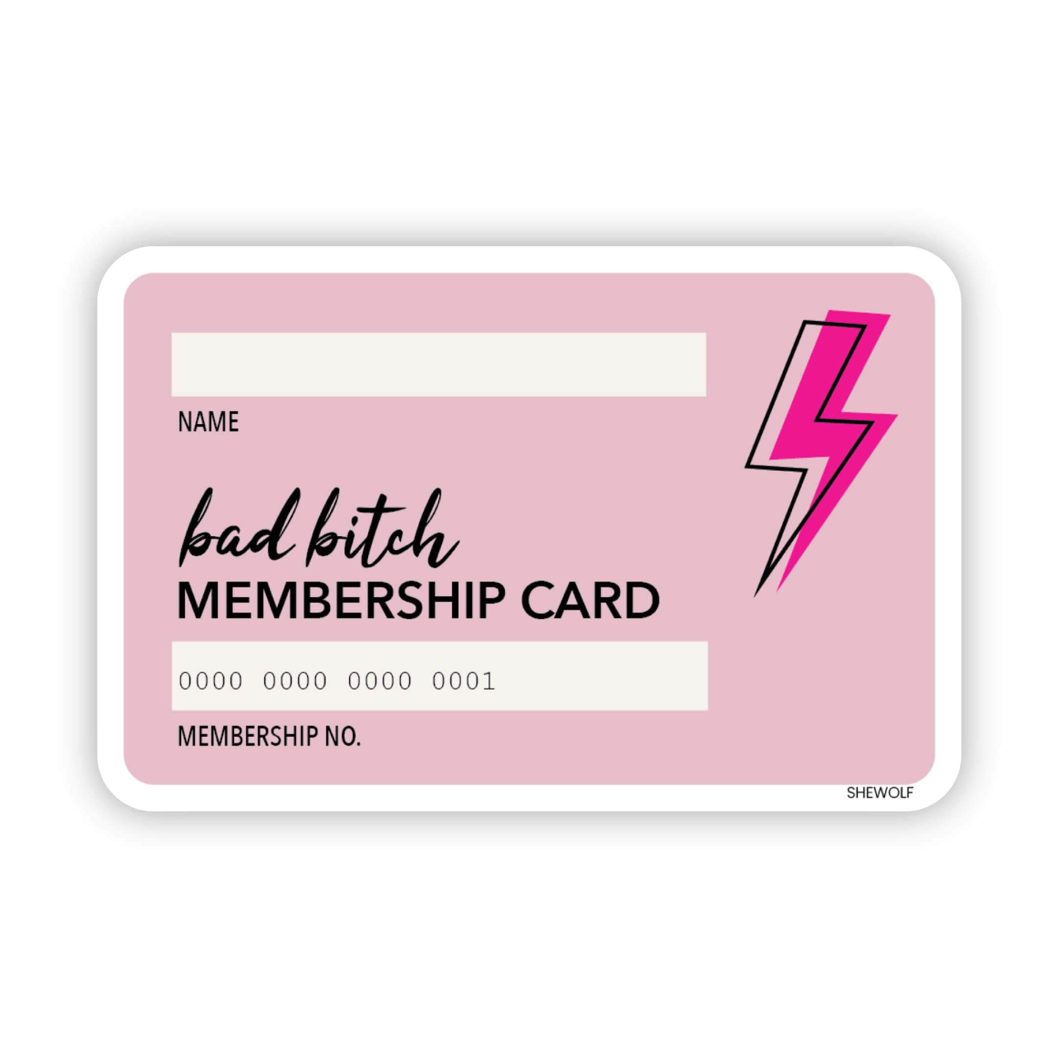 Bad Bitch Card Sticker