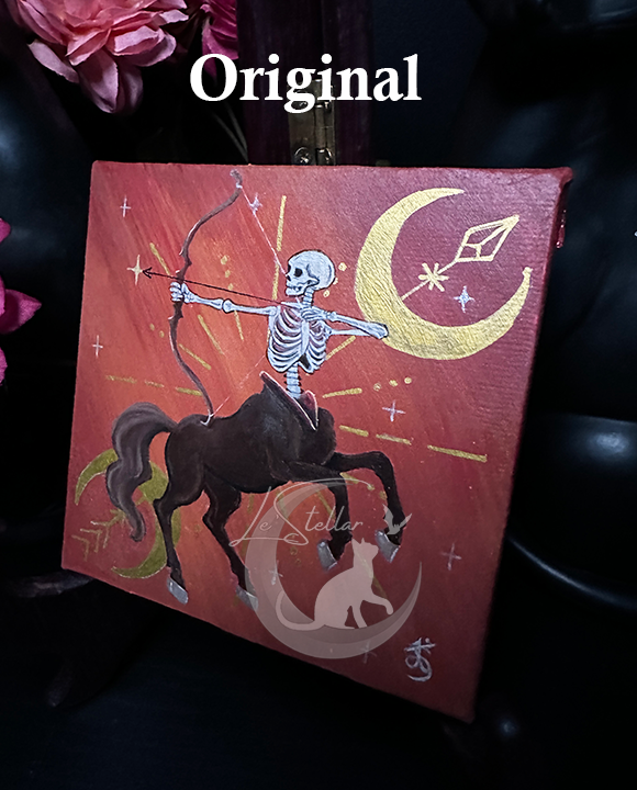 Sagittarius Zodiac Print with Celestial Accents, Zodiac series