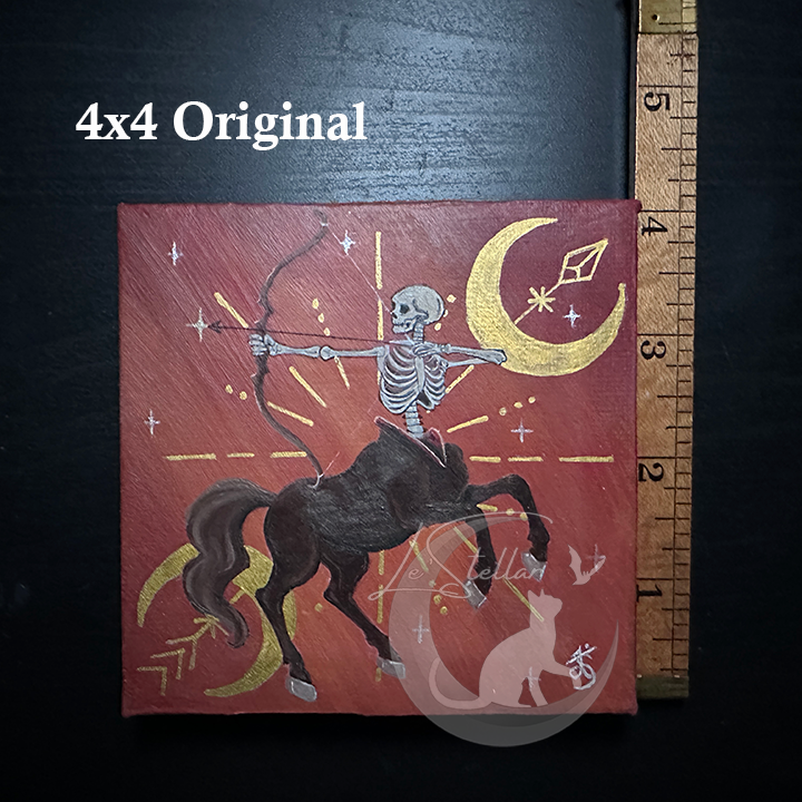 Sagittarius Zodiac Print with Celestial Accents, Zodiac series