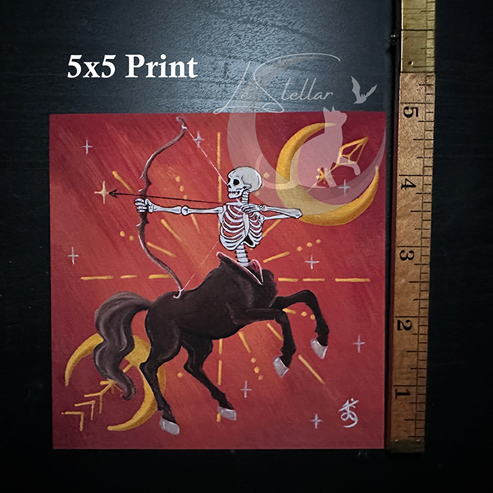 Sagittarius Zodiac Print with Celestial Accents, Zodiac series