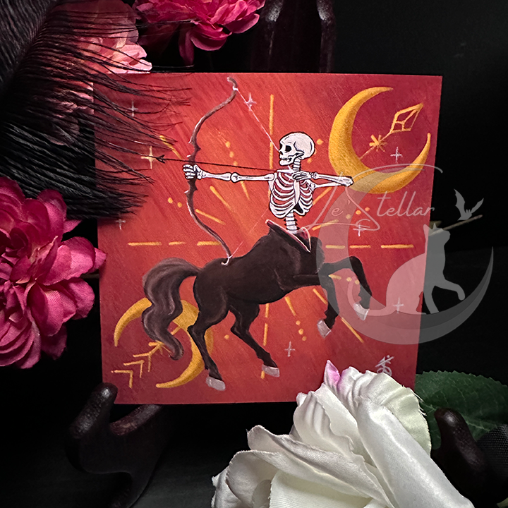 Sagittarius Zodiac Print with Celestial Accents, Zodiac series