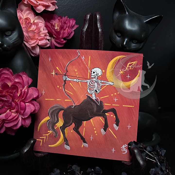 Sagittarius Zodiac Print with Celestial Accents, Zodiac series