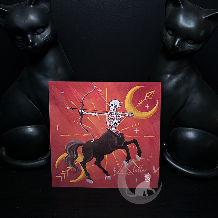 Sagittarius Zodiac Print with Celestial Accents, Zodiac series