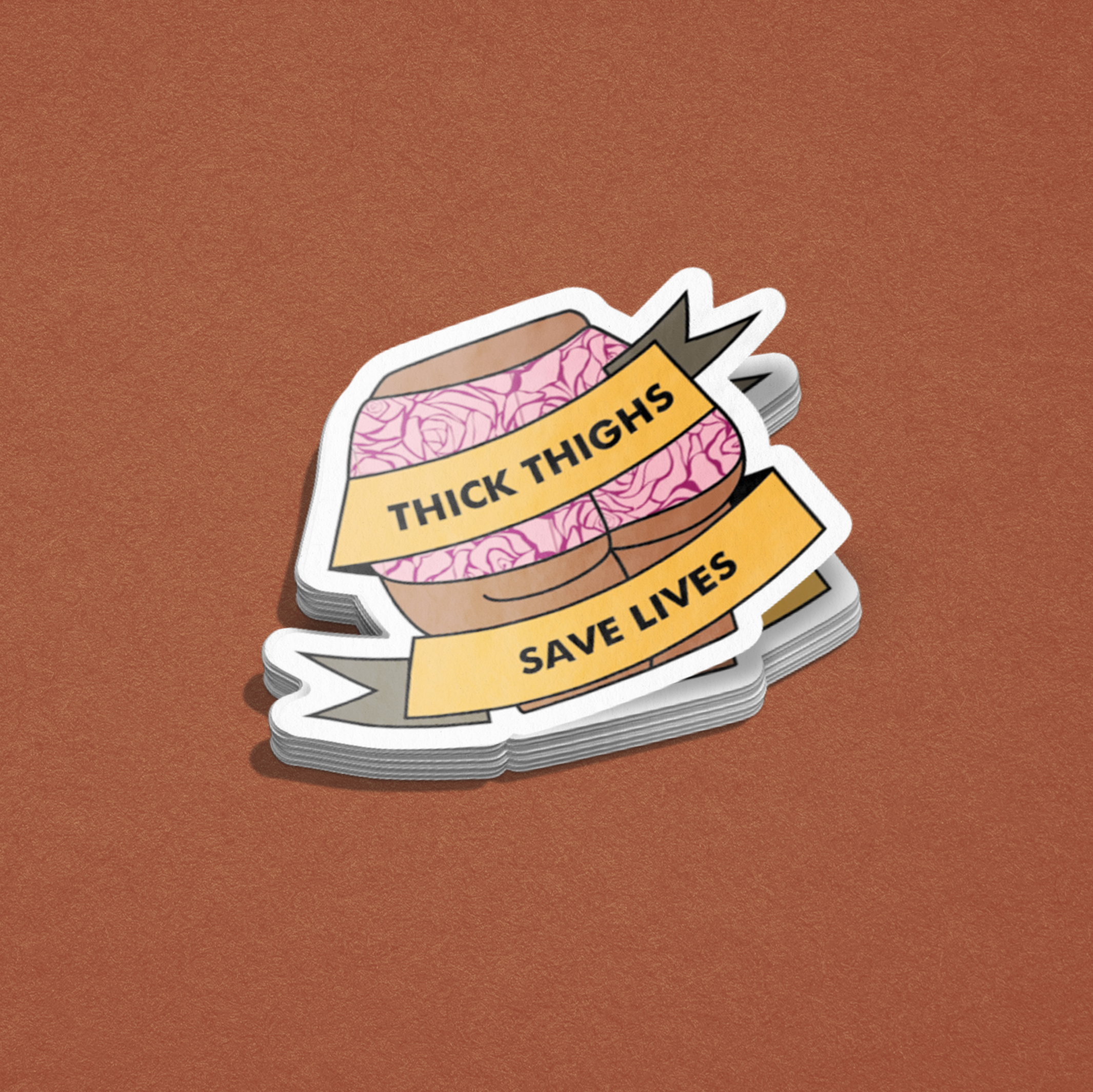 Inclusive thick thighs save lives sticker