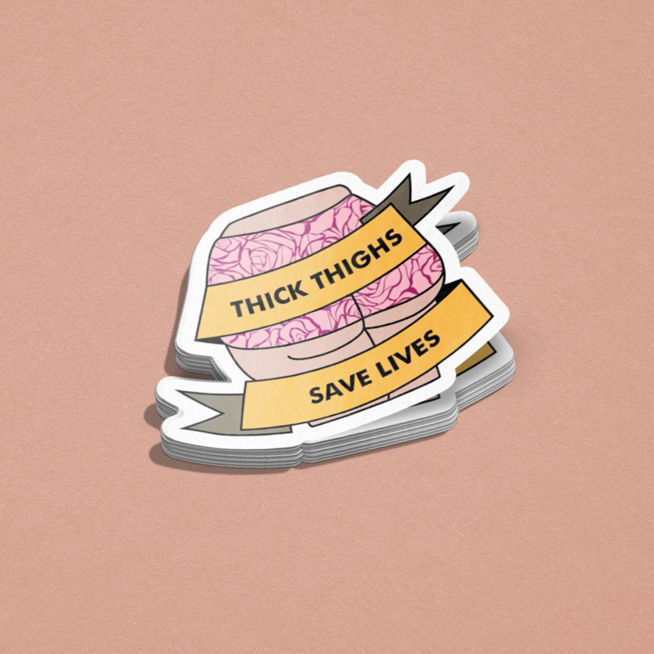 Inclusive thick thighs save lives sticker