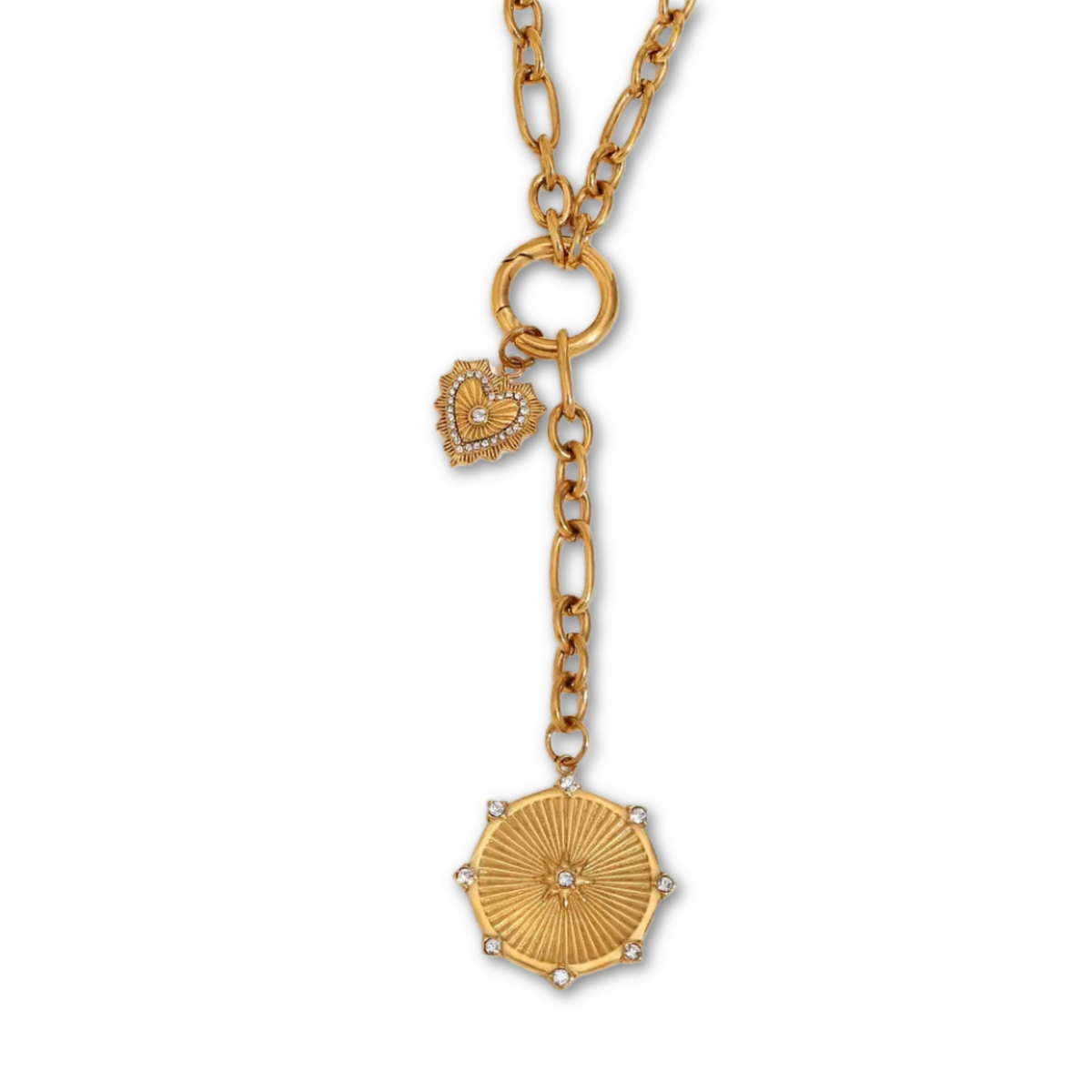 Sacred Heart - Duo Drop Necklace