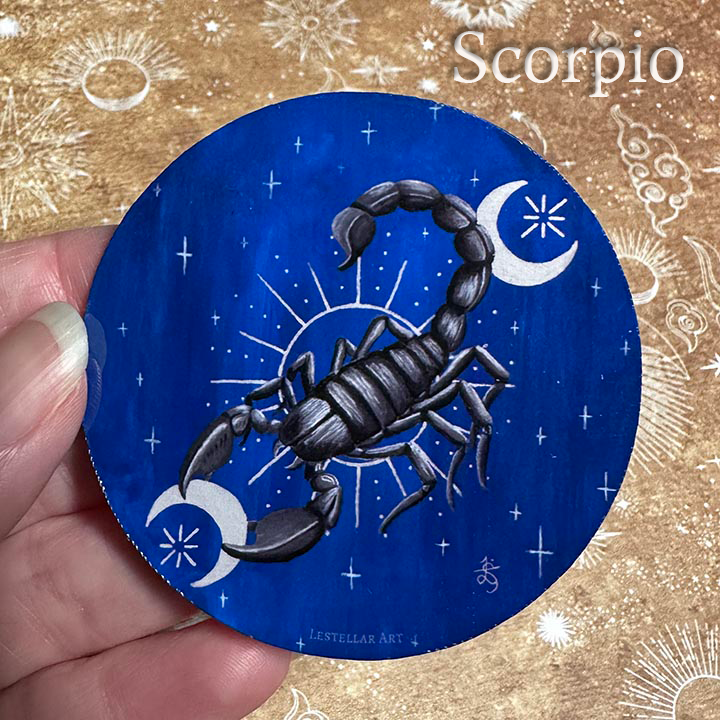 Zodiac Stickers, handpainted decals