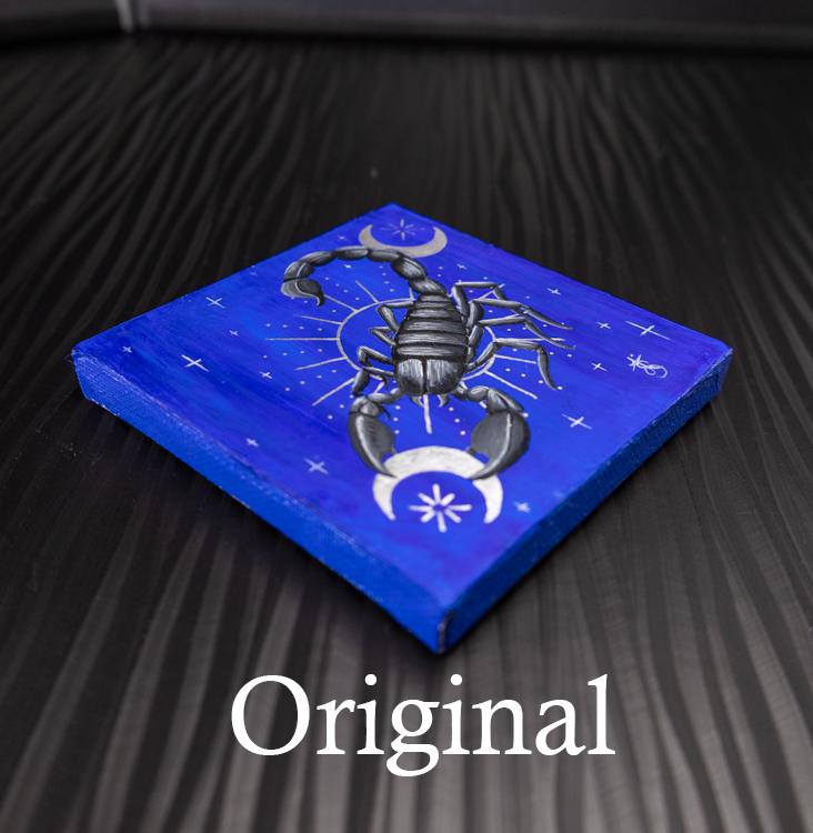 Scorpio Zodiac Print with Celestial Accents, Zodiac series