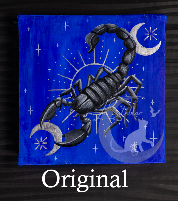 Scorpio Zodiac Print with Celestial Accents, Zodiac series
