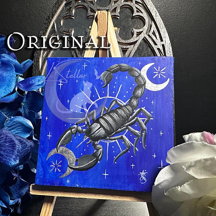 Scorpio Zodiac Print with Celestial Accents, Zodiac series