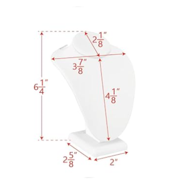 white leatherette bust form small