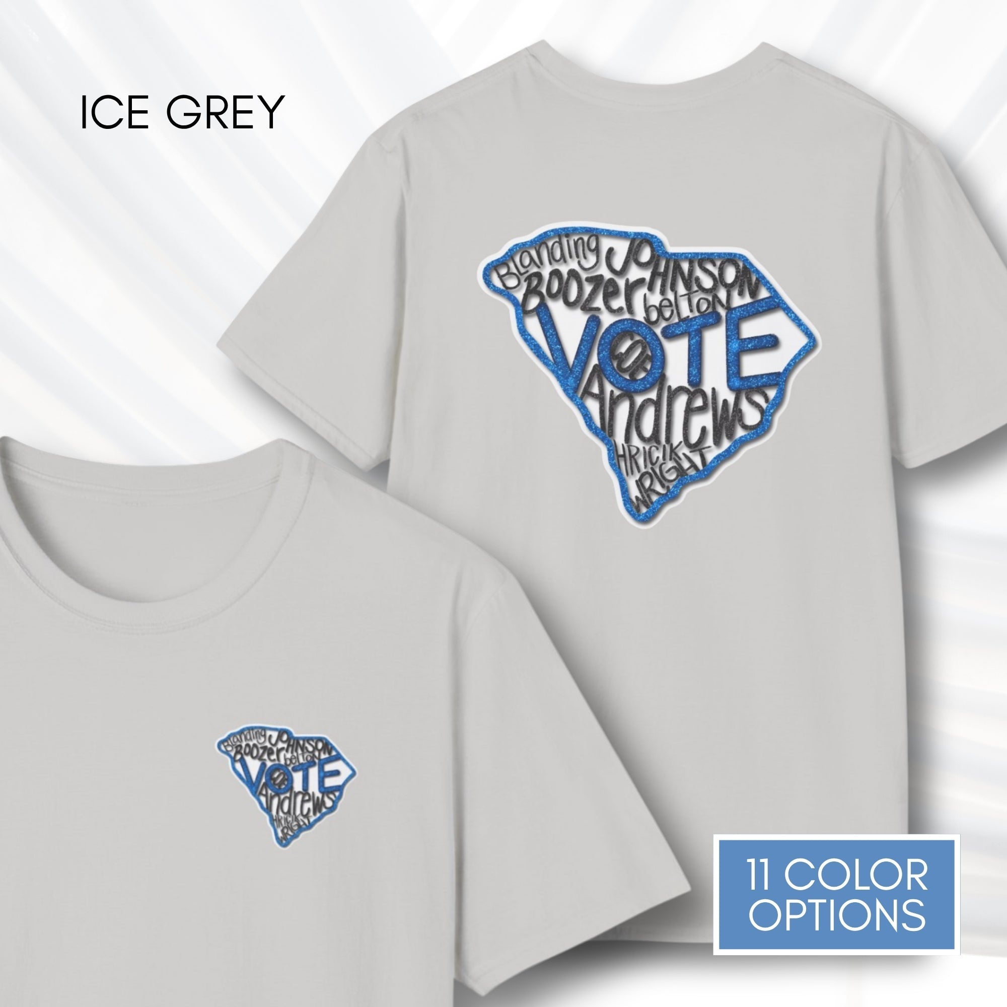 south-carolina-votes-blue-2026-democratic-candidate-unisex-tshirt-sc-activist-campaign-tee-hand-drawn-art-annie-andrews-jermaine-johnson-ice-grey