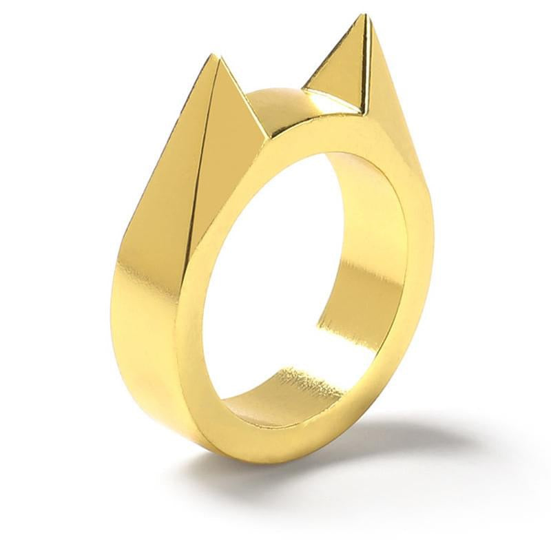 self defense kitty ring gold