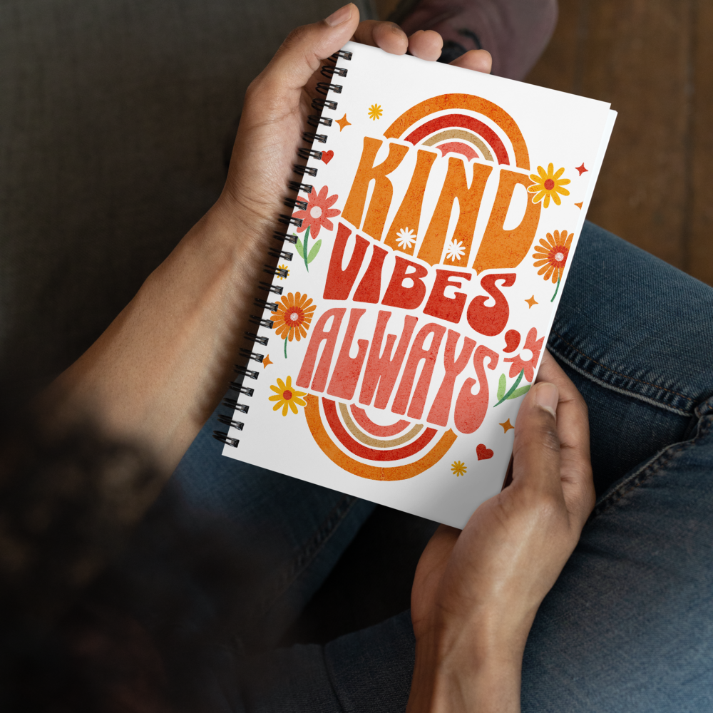 Spiral Notebook - "Kind Vibes Only"