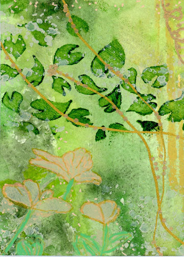 Spring Green Abstract Garden I Giclee&