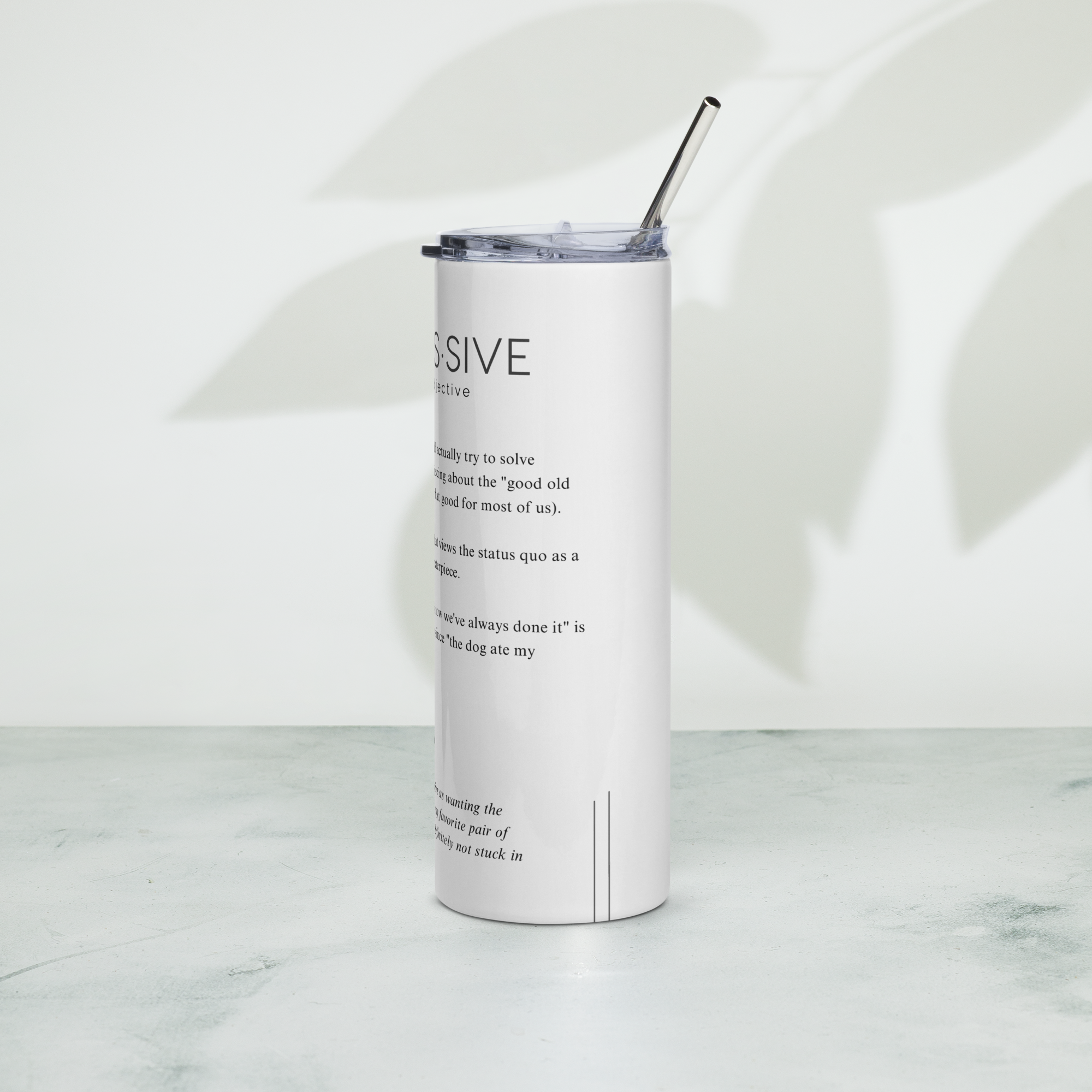 Stainless Steel Tumbler - PROGRESSIVE — Defined: Terms for Our Time