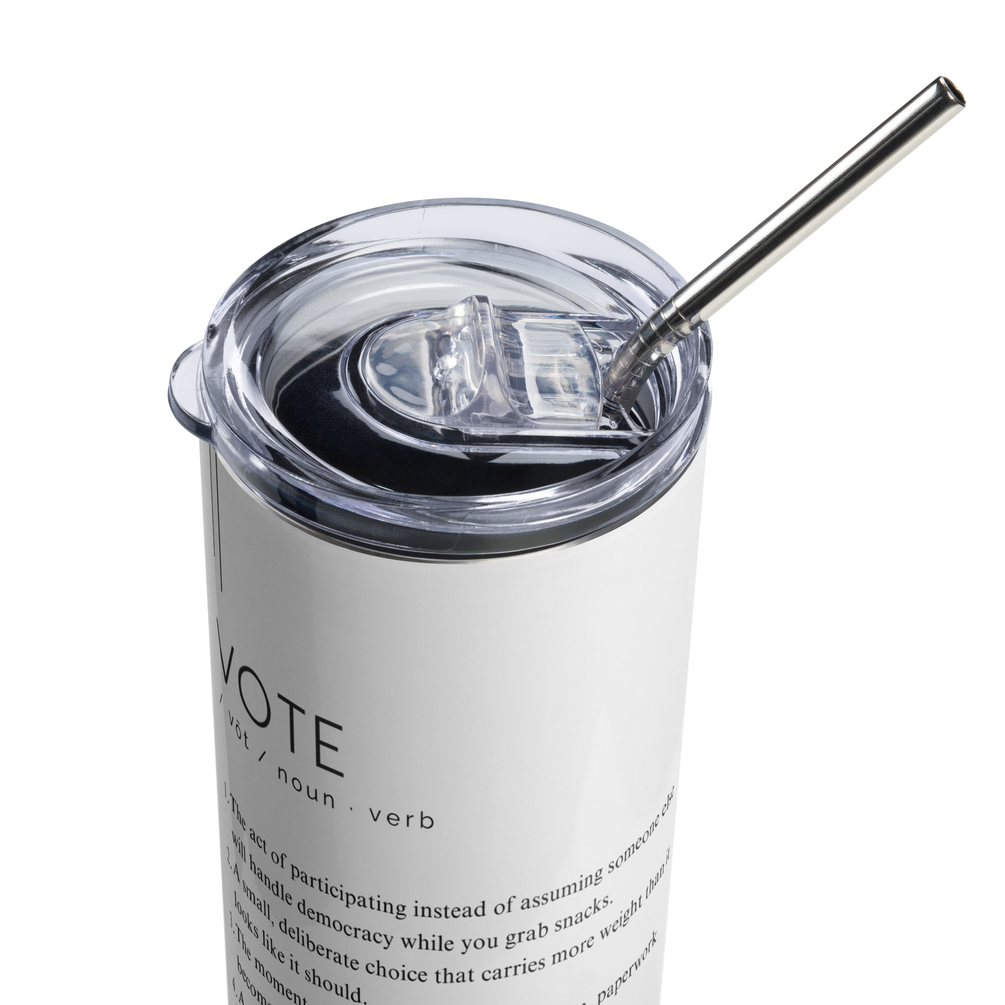 Stainless Steel Tumbler - VOTE — Defined: Terms for Our Time