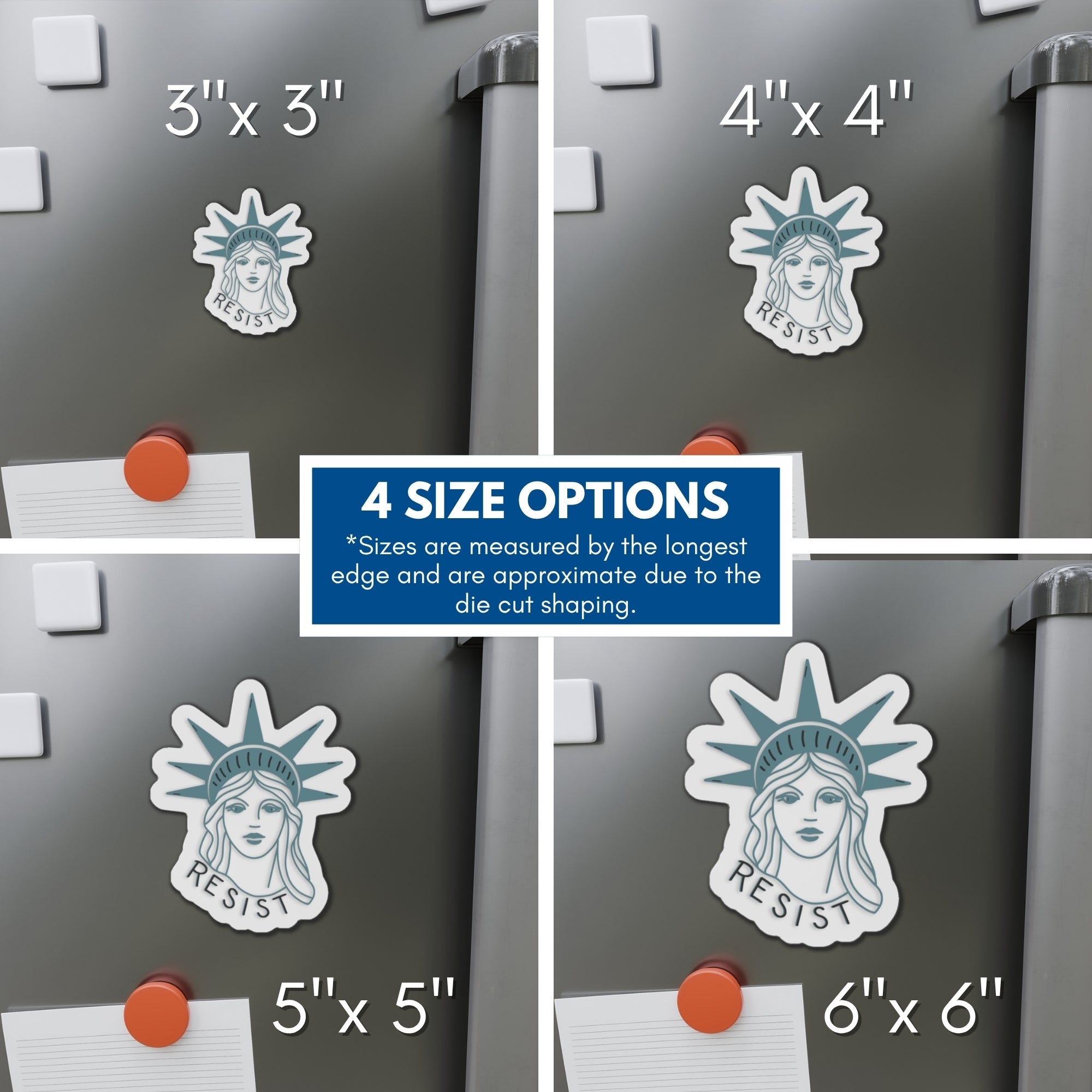 statue-of-liberty-resist-hand-drawn-art-magnet-car-refrigerator-locker-decor-vinyl-matte-weather-resistant