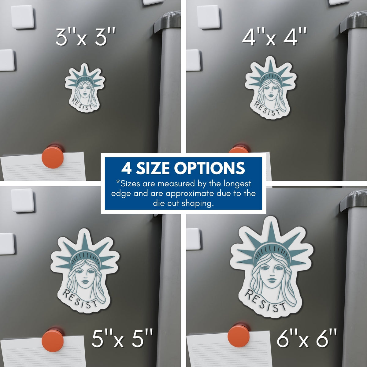 statue-of-liberty-resist-hand-drawn-art-magnet-car-refrigerator-locker-decor-vinyl-matte-weather-resistant