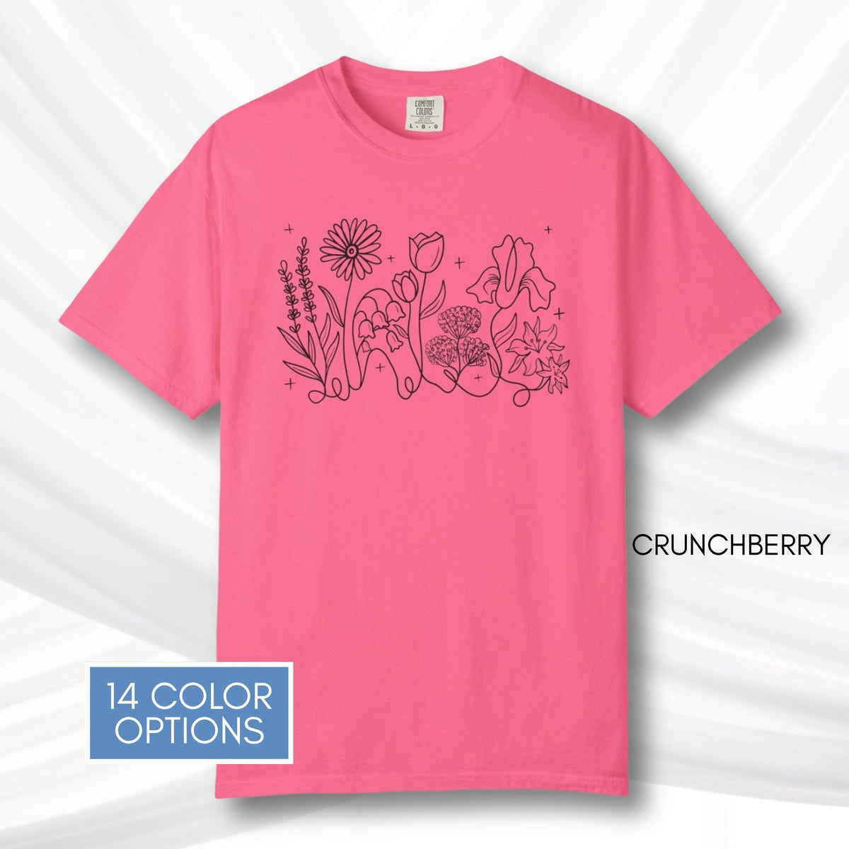 subtle-lgbtq-whimsical-flowers-unisex-tee-queer-ally-floral-t-shirt-hand-drawn-art-crunchberry