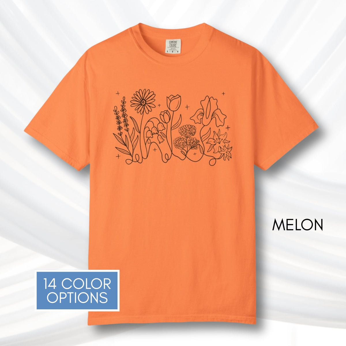 subtle-lgbtq-whimsical-flowers-unisex-tee-queer-ally-floral-t-shirt-hand-drawn-art-melon