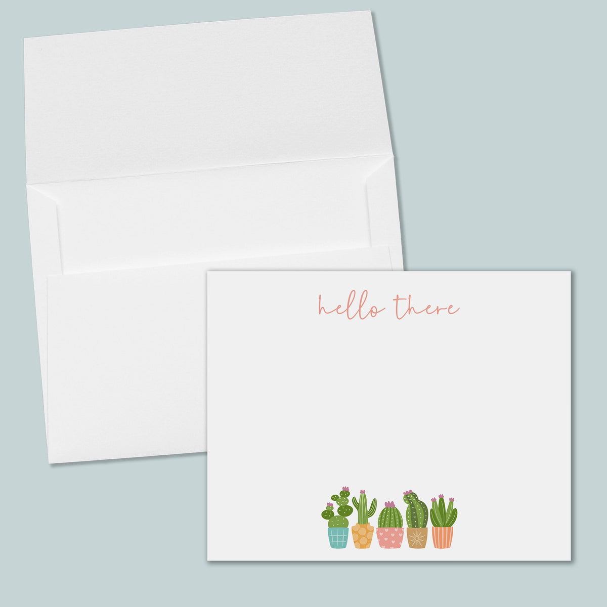 Succulents Flat Note Cards for Plant Lovers - Box of 12