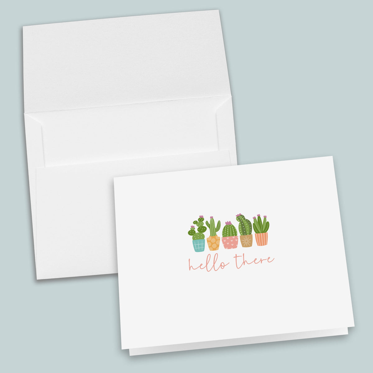 Succulents Folded Note Cards for Plant Lovers - Box of 8