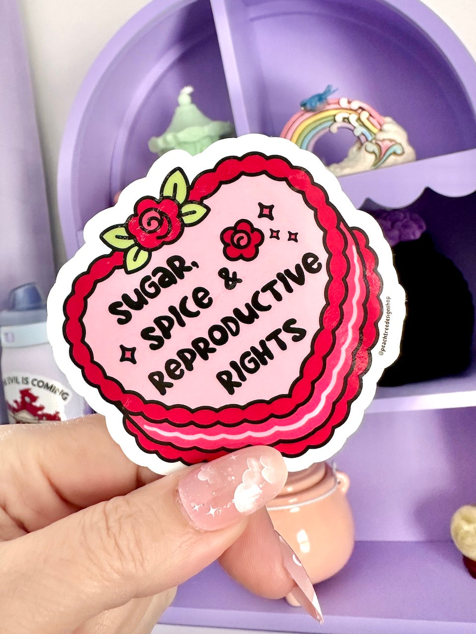 Sugar, Spice & Reproductive Rights Cake Sticker