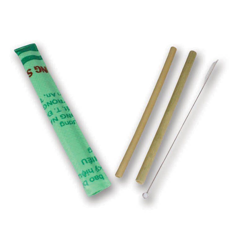 sustainable bamboo straws and cleaner