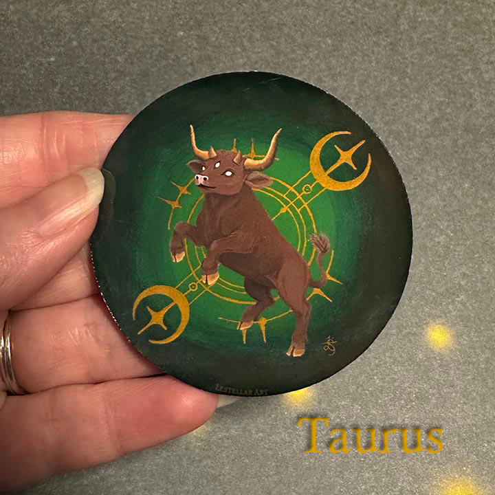 Zodiac Stickers, handpainted decals