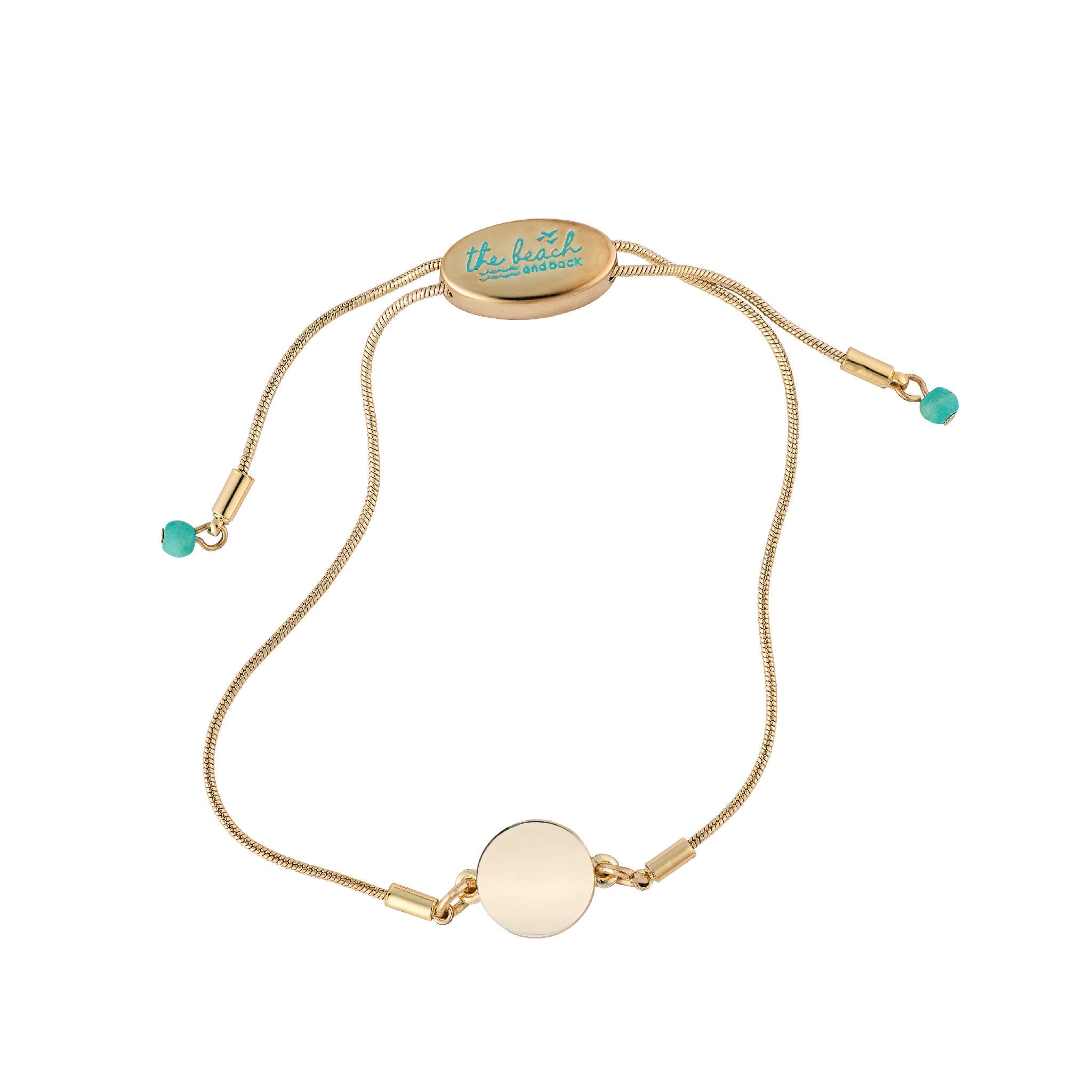 dana point circle slider bracelet gold