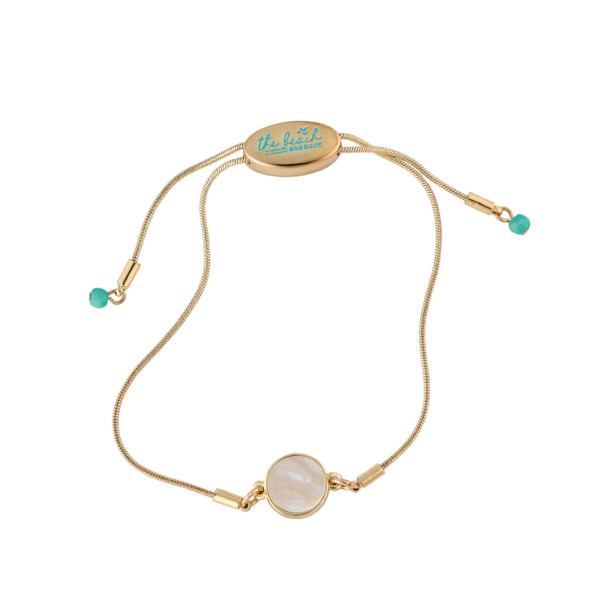 dana point circle slider bracelet mother of pearl