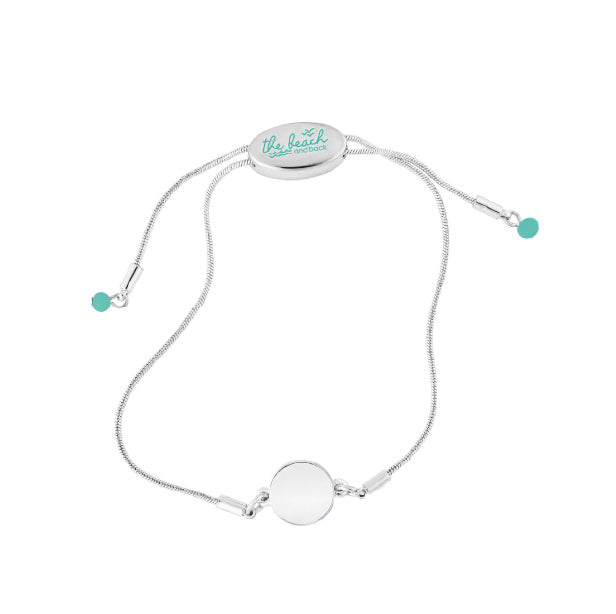 dana point circle slider bracelet silver