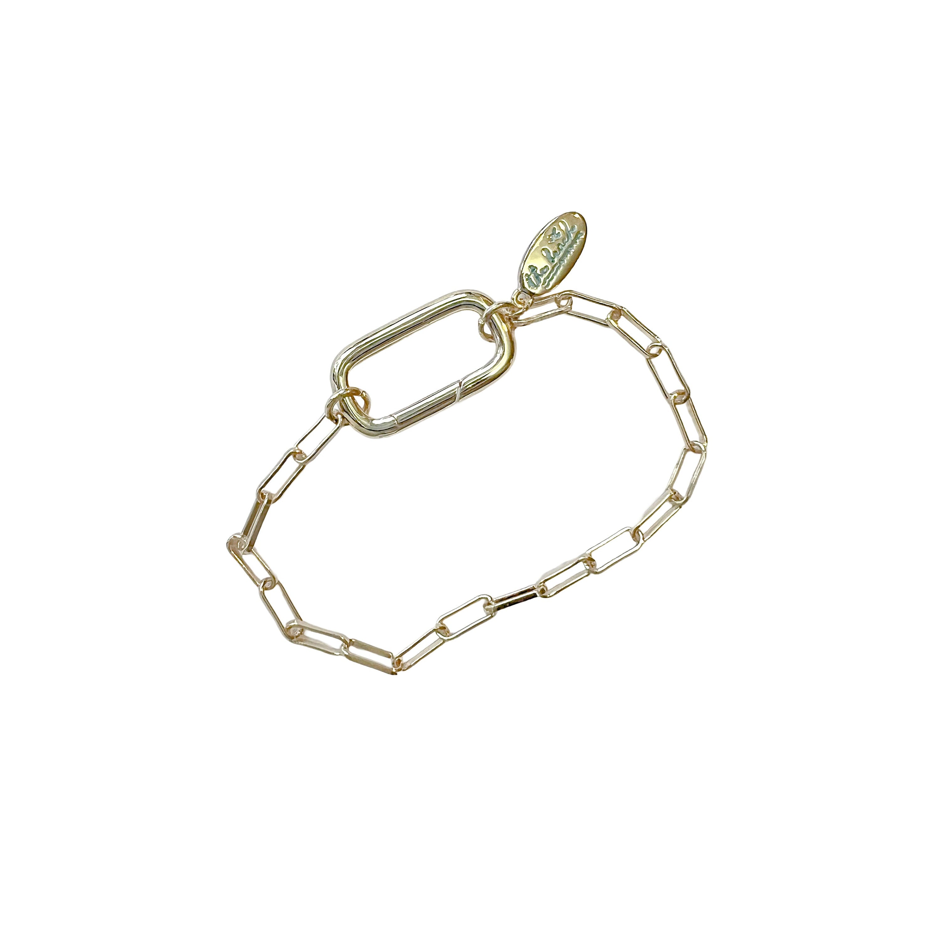 charleston paperclip chain link bracelet gold
