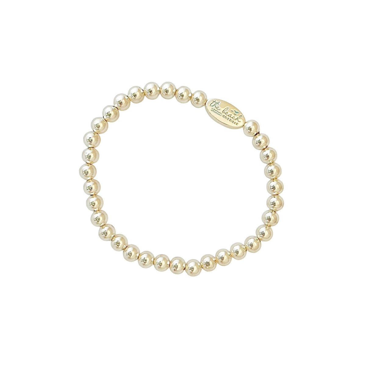 newport bead stretch bracelet gold