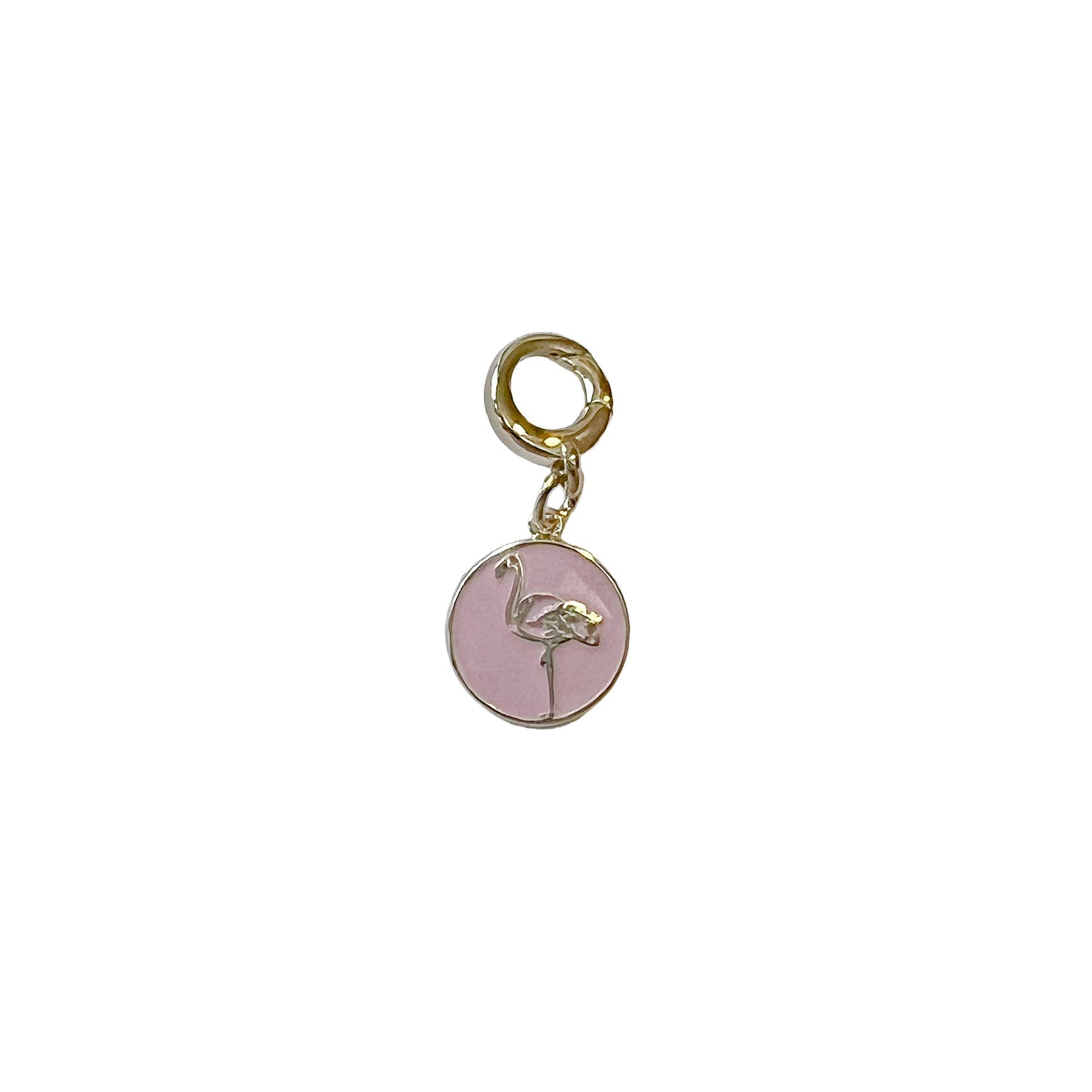 charleston flamingo coin charm