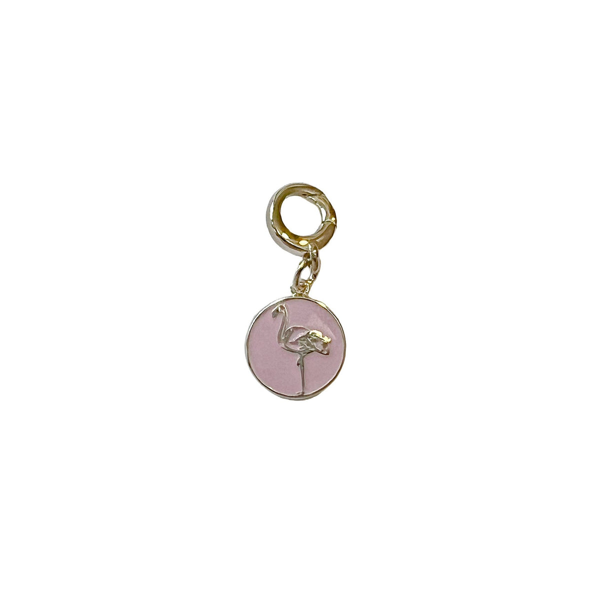 charleston flamingo coin charm