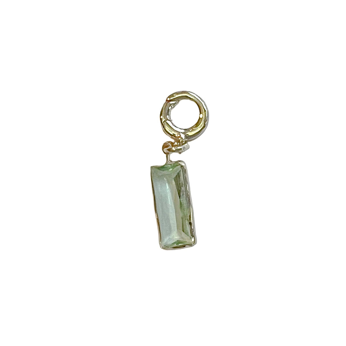 charleston gold aqua rectangle drop charm