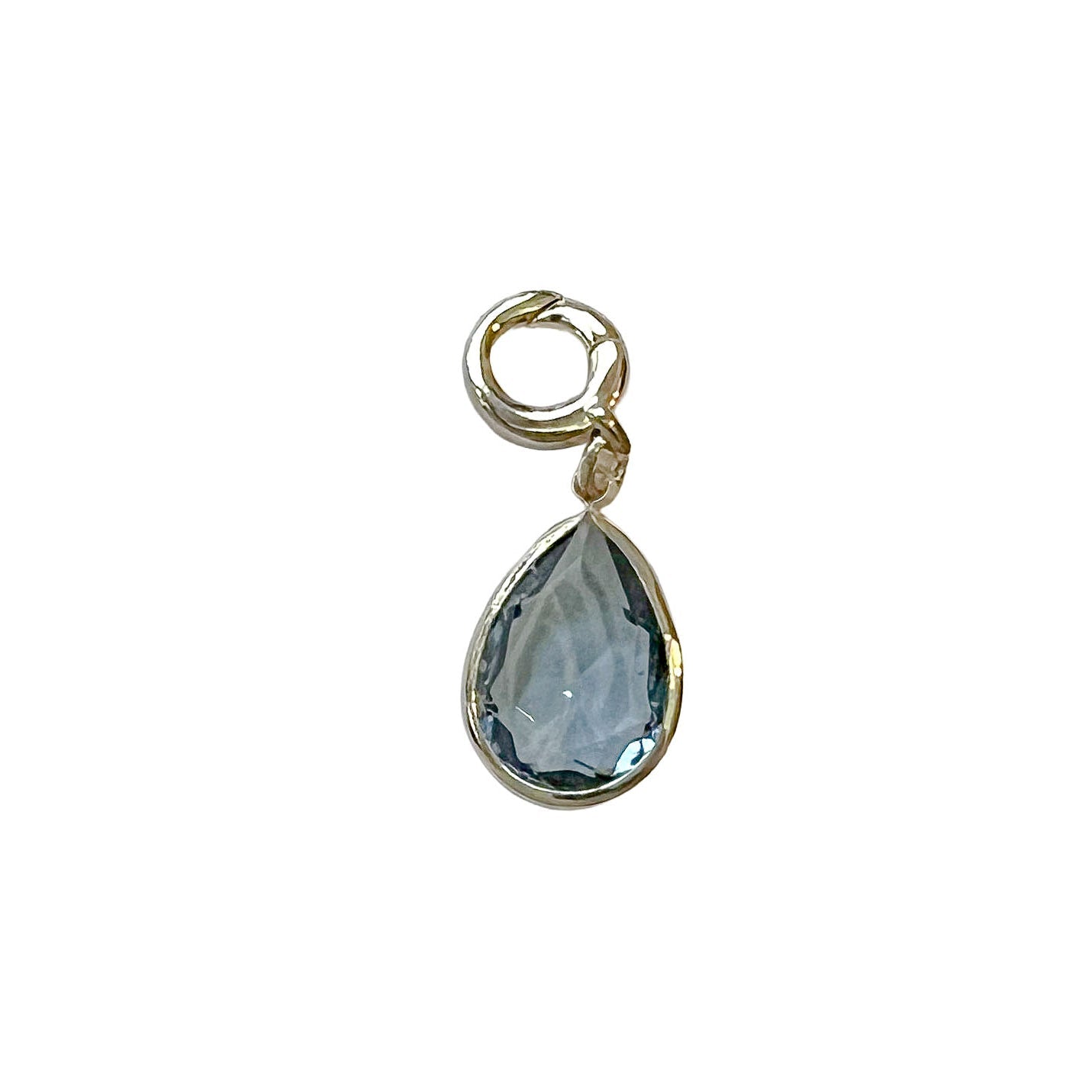 charleston gold blue pear drop charm