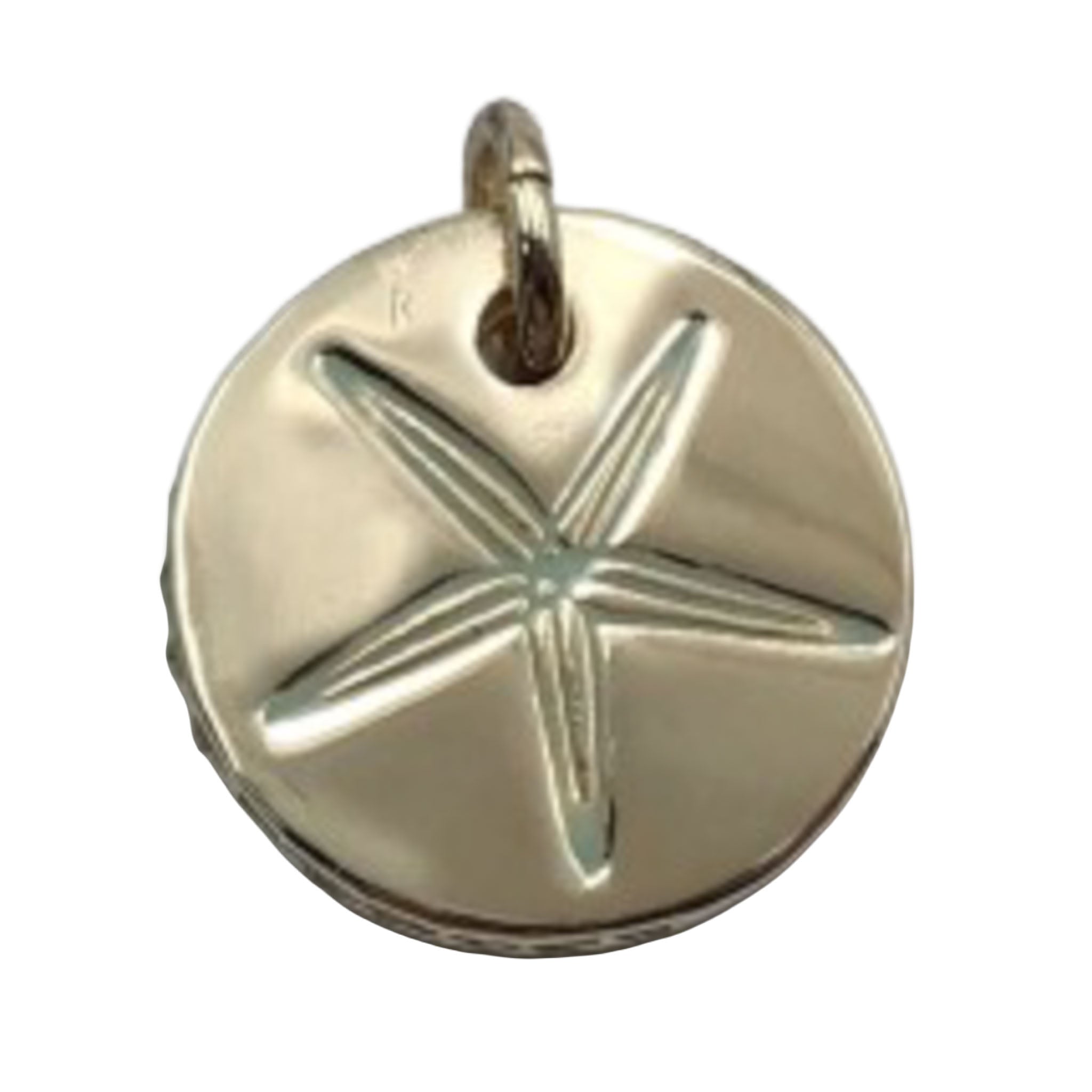 charleston coin initial with crystal edge - seastar