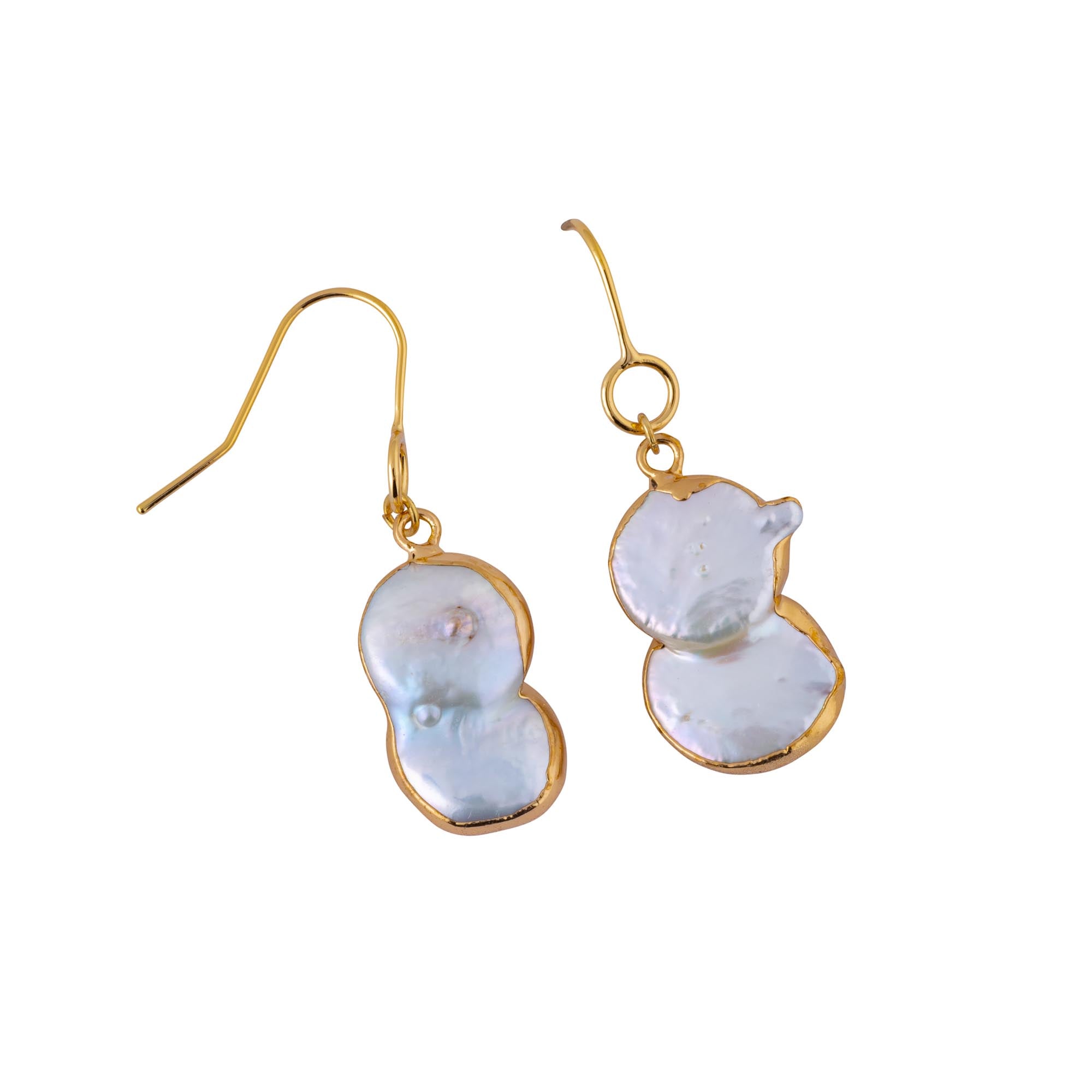 the beach and back ocean springs figure eight pearl drop earrings