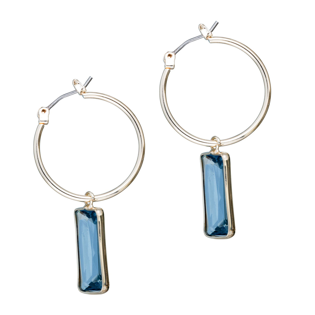 charleston rectangle hoop ears blue gold