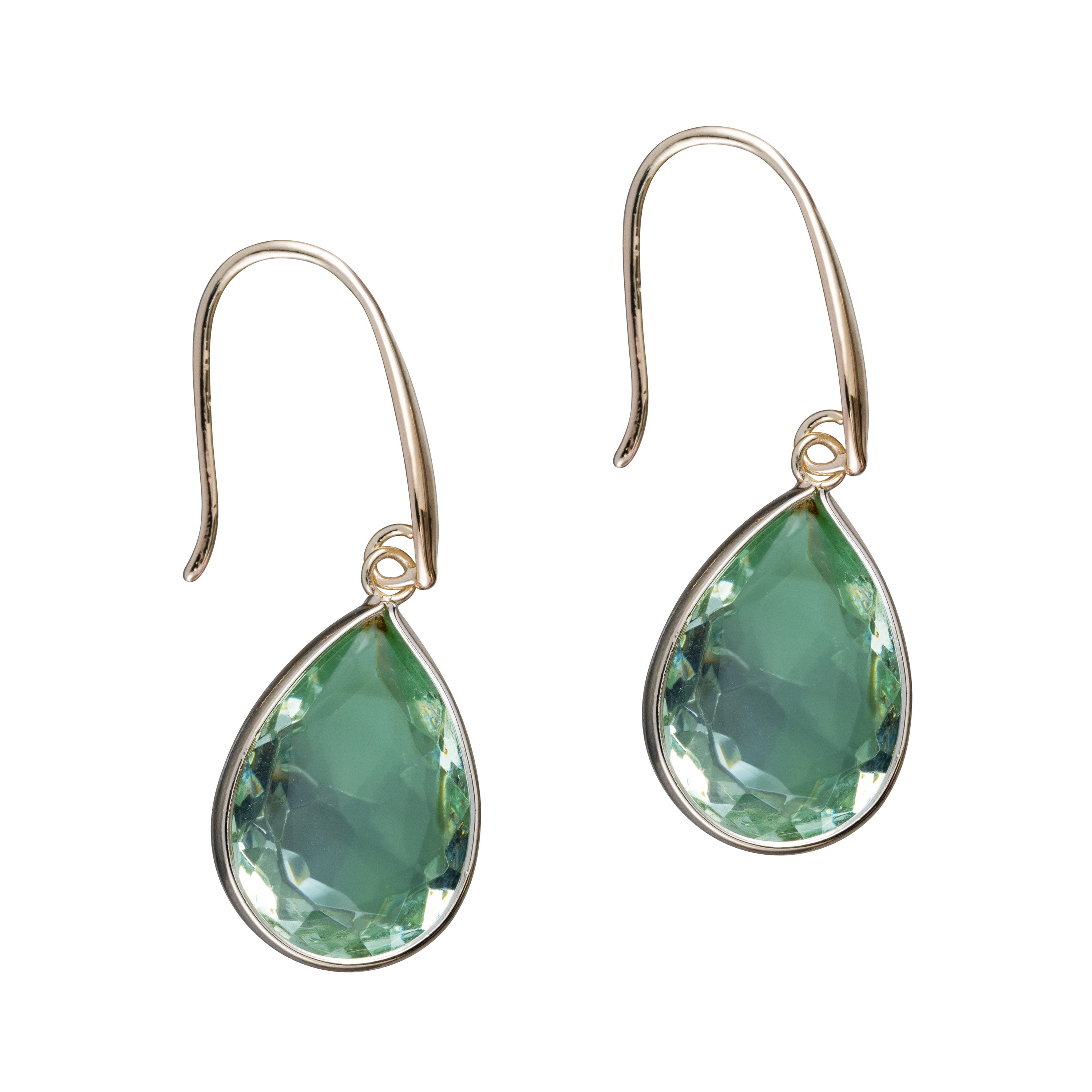 charleston pear drop ears aqua gold